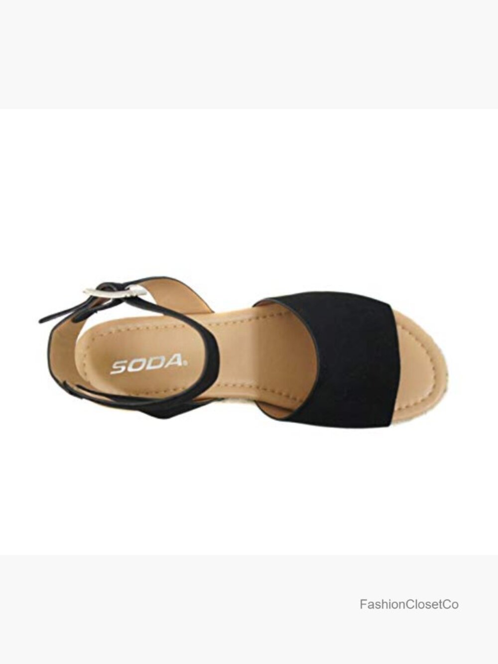 Open Toe Buckle Ankle Strap Espadrilles Flatform Wedge Casual Sandal - Picture 5 of 7